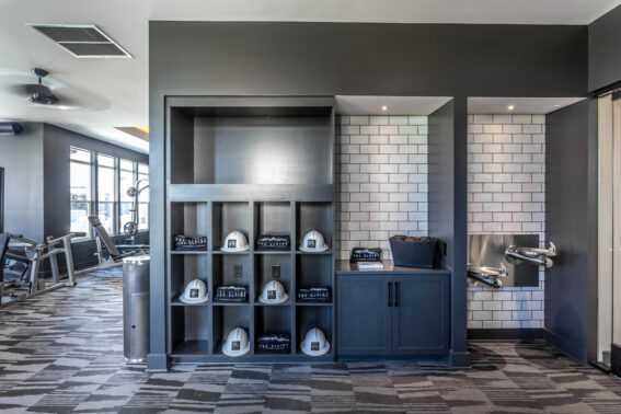 Fitness center storage