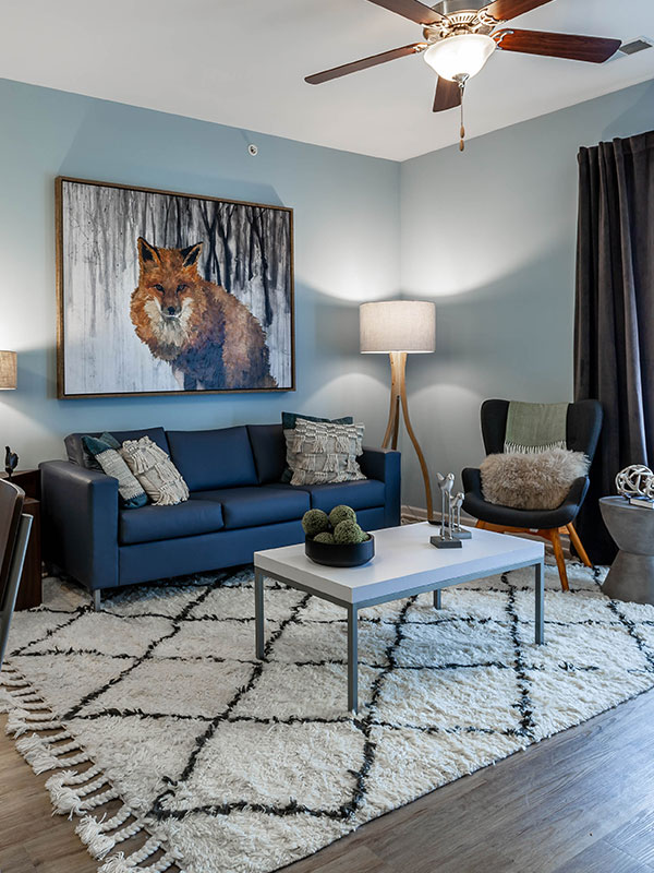 Furnished apartment living space